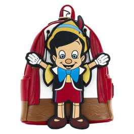 Loungefly Mochila Pinocho Disney 26cm Piel Vegana Detalles Aplicados y Bordados