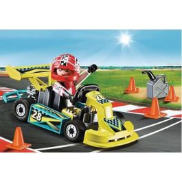 Playmobil 9322 Maleta de Piloto de Karting - Set de Juego de Acción Portátil para Niños con Figura de Piloto y Accesorios de Carreras