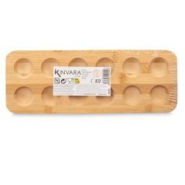 Huevera de bambú para 12 huevos Kinvara 30x11.5 cm (12 Unidades) Huevera de bambú para 12 huevos Kinvara 30x11.5 cm (12 Unidades)