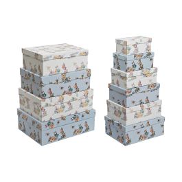 DKD Home Decor Caja Urban Azul Blanco Set de 10 Piezas 33.5 x 15.5 x 43.5 cm Precio: 33.7900002. SKU: S3038821