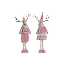 Figura DKD Home Decor Rosa Blanco 12 x 66 x 17 cm (2 Unidades) Precio: 36.58999949. SKU: B1DYXXEAKM