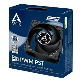 ARCTIC P8 PWM PST Ventilador de Caja 80mm PWM PST Negro 200-3000 RPM Rodamiento FDB Conector 4 Pines