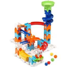Vtech Pista de Bolas Marble Rush Adventure Set S100 Idioma Francés 61 Piezas 5 Canicas Lanzador 4 Años +