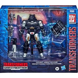 HASBRO Figura Transformers War For Cybertron Covert Agent Ravage y Decepticon Forever Ravage articulada 15cm con accesorios