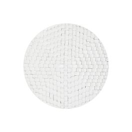 DKD Home Decor Decoración de Pared Moderna Blanca 90x90x4 cm de Madera de Mango y MDF