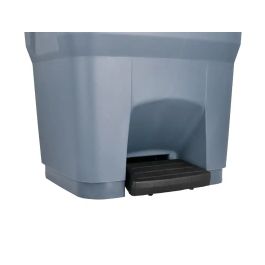 Q-connect Papelera Contenedor con Tapa y Pedal, 30 Litros, Gris, 395x395x420 mm