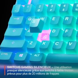 SteelSeries STE5707119066013 Teclado Gaming con Cable Apex 3 TKL Azerty – Iluminación Azul Cielo