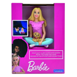 LEXIBOOK Despertador Digital Barbie con Pantalla LCD Retroiluminada y Alarma con Repetición