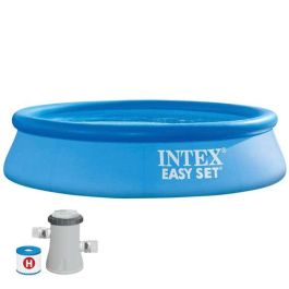 Piscina hinchable redonda easy set con depuradora filtro (capacidad 1942 litros) 244x61 cm