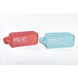 DKD Home Decor Organizador de Viaje de Poliéster, Colores Coral Turquesa Surtidos, 7x10x29 cm - Pack de 6 Unidades