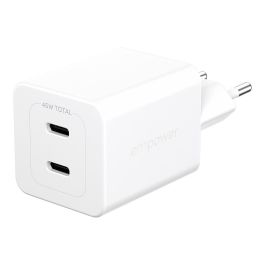 PanzerGlass empower GaN Turbo Charge Cargador Rápido 45W con 2 Puertos USB-C, Enchufe UE, Color Blanco Plata Precio: 31.6052. SKU: B15238QBAQ