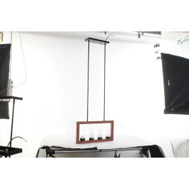 DKD Home Decor Lámpara de Techo Marrón Aluminio Cristal 10 x 30 x 52 cm