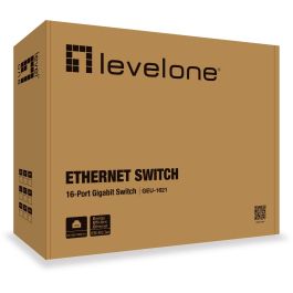 Level One Switch 16 Puertos Gigabit Ethernet GEU-1621 Montaje en Rack 19"