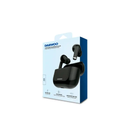 Daewoo Auricular TWS Bluetooth 5.3 con Estuche de Carga USB Tipo-C, 500mAh, Color Negro