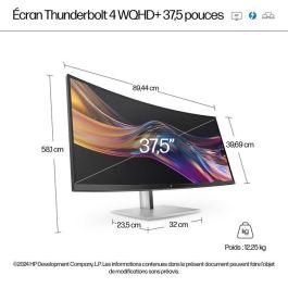 HP 738pu Monitor Series 7 Pro 37.5" WQHD+ Thunderbolt 4 Curvo Ultrawide