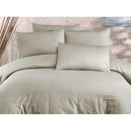 Juego de Cama ASI8683342999366 - 1 Funda Nórdica 220x240 cm + 2 Fundas de Almohada 60x60 cm - 80% Algodón, 20% Poliéster - Capuchino