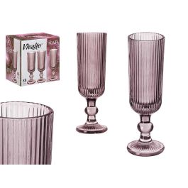 Vivalto Copa de Cava Rosa con Rayas 160 ml, 18.4 cm de alto - Vidrio (24 Unidades) Precio: 38.95000043. SKU: B1CBJQVLAZ