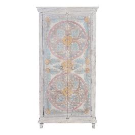 Giner y Colomer Armario Madera Mango 180 cm Blanco Envejecido y Detalles Multicolor