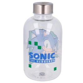 STOR Botella de cristal Sonic The Hedgehog 620ml con tapón hermético, libre de BPA