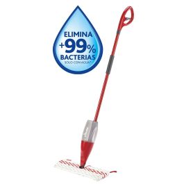 Vileda Sistema de Fregado 1-2 Spray Max, Fregado Rápido sin Cubo, Elimina +99% Bacterias, Depósito 600ml, Cabezal Giratorio 180°