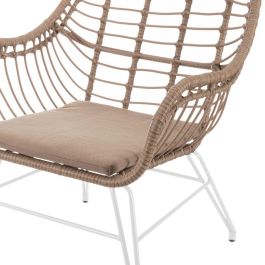 Silla de Jardín Ariki 65 x 62 x 76 cm ratán sintético Acero Blanco