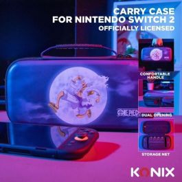 Konix 3328170304399 Estuche Protector y de Transporte Nintendo Switch 2 - One Piece Luffy Gear 5 Azul