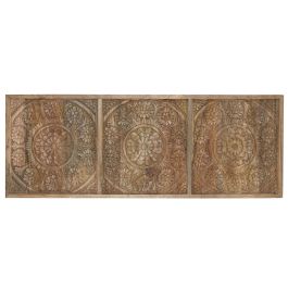DKD Home Decor Cabecero Cama Indio Natural Mandalas de Madera de Mango/MDF 162 x 5 x 60,5 cm
