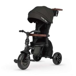 Ociotrends Triciclo Comfo Max 6-en-1 Plegable de Aluminio con Ruedas EVA, Asiento Giratorio 360º Reclinable, Máximo Confort Negro