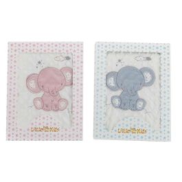 Manta doble cara elefante bordado rosa 100x75 cm Precio: 19.6504. SKU: S2427111