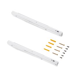 Emuca Juego de soportes plegables para estante, longitud 403mm, Acero, Pintado blanco