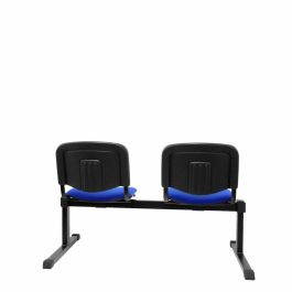 Piqueras y Crespo Bancada Iso 2 Plazas Tapizado Aran Azul, Estructura Hierro Negro, Respaldo y Asiento Ergonómicos Piqueras y Crespo Bancada Iso 2 Plazas Tapizado Aran Azul, Estructura Hierro Negro, Respaldo y Asiento Ergonómicos