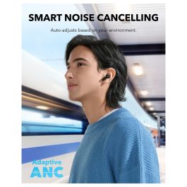 Anker Soundcore P40i Auriculares Inalámbricos Bluetooth 5.3 IPX5 Negro, 60h de Autonomía, Resistente al Sudor para Llamadas, Música, Deporte y Uso Diario