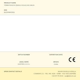 Edm Timbre musical Volga sin cables, 16 melodías, 120m alcance, 3 modos, IP44, blanco