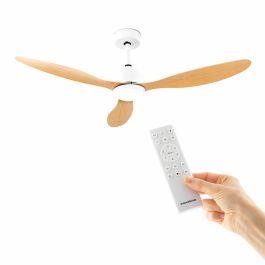 Ventilador de Techo con Luz LED y 3 Aspas ABS Wuled InnovaGoods Madera 36 W 52" Ø132 cm Ventilador de Techo con Luz LED y 3 Aspas ABS Wuled InnovaGoods Madera 36 W 52" Ø132 cm