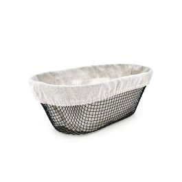 Cesta Pan Metal Oval con Forro 28x15 cm My Bar - Inde (12 Unidades) Cesta Pan Metal Oval con Forro 28x15 cm My Bar - Inde (12 Unidades)