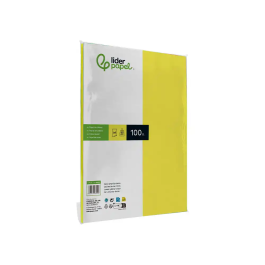 Liderpapel Papel Color A4 80gr Limón Paquete de 100 Hojas