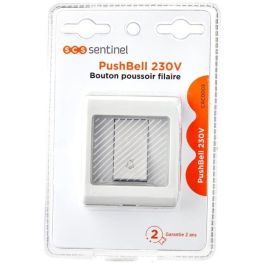SCS SENTINEL Pulsador Eléctrico para Campanas 230 V, 16A, IP55 Protección, Montaje Superficie, Blanco, Sin Transformador Interno SCS SENTINEL Pulsador Eléctrico para Campanas 230 V, 16A, IP55 Protección, Montaje Superficie, Blanco, Sin Transformador Interno