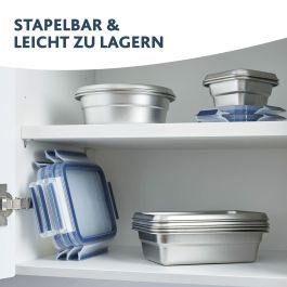 Fiambrera Tefal N11506 Plateado Acero Inoxidable Rectangular 2 L