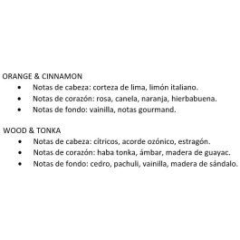 DKD Home Decor Spray Transparente 7 x 7 x 21 cm Wood & Tonka, Cinnamon & Orange, Pulverizador Hogar (6 Unidades)