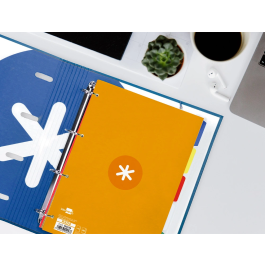 Antartik Recambio A4 80 Hojas 90gr Cuadro 5mm 4 Taladros Banda Marco Color Mostaza