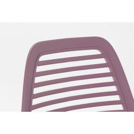DKD Home Decor Silla Scandi Desmontable de Pp y Metal con Acabado Mate, Magenta y Marrón Claro (4 Unidades) – Altura Asiento 45 cm