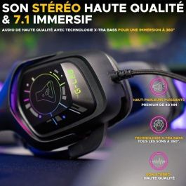 The G-Lab THE1732321599230 Auriculares Gaming KORP COBALT 7.1 con Cable, Sonido Envolvente 7.1, USB, RGB