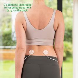 Medisana TT 250 Dispositivo Alivio Dolor Menstrual TENS con 4 Electrodos para Abdomen y Espalda Color Beige