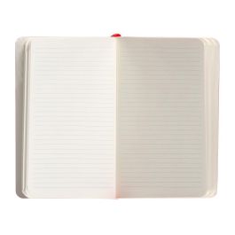 Cuaderno Con Gomilla Antartik Notes Tapa Blanda A6 Rayas Rojo 100 Hojas 80 gr Fsc