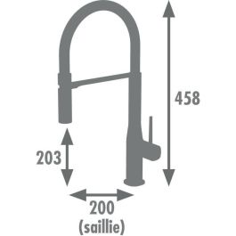 Edouard Rousseau EDO3047404061029 Mezclador de Cocina ILO Douchette Cromo/Negro Edouard Rousseau EDO3047404061029 Mezclador de Cocina ILO Douchette Cromo/Negro
