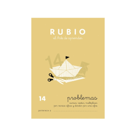 Rubio Cuaderno problemas nº 14 para el desarrollo intelectual del alumno. Complementa y potencia las enseñanzas de los centros educativos. Certificado FSC.