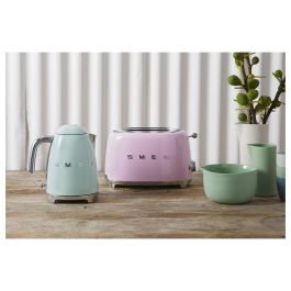 Smeg TSF01PKEU Tostador de 2 Ranuras, Color Rosa Cadillac, 950 W, Función Descongelar y Recalentar, con Bandeja para Migas Extraíble