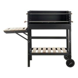 Barbacoa de Carbón con Ruedas DKD Home Decor Negro Natural Metal Acero 113 x 51 x 97 cm (113 x 51 x 97 cm)