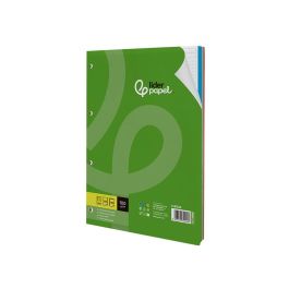 Recambio Liderpapel A4 100 Hojas 100 gr-M2 Cuadro 5 mm 4 Taladros Bandas De 5 Colores 24 unidades