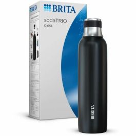 Botella BRITA para refrescoTRIO - acero inoxidable - 0,65 L - negro